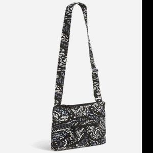 Vera Bradley Hipster Handbag Mailbag Crossbody Bag in Paisley Noir NWT